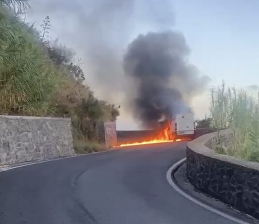 Fiamme sulla strada del Ciglio, bruciato il furgone diretto alla distribuzione